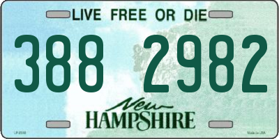 NH license plate 3882982