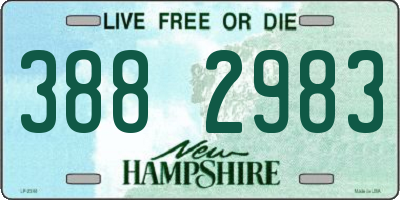 NH license plate 3882983