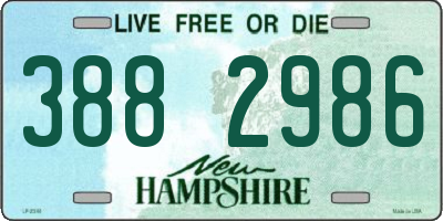 NH license plate 3882986
