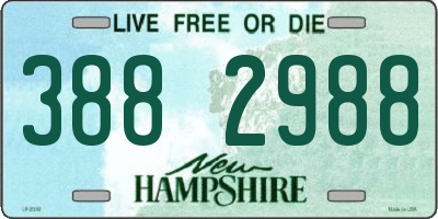 NH license plate 3882988