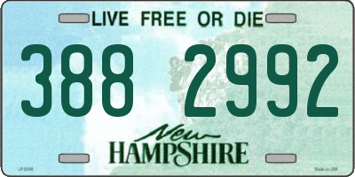 NH license plate 3882992
