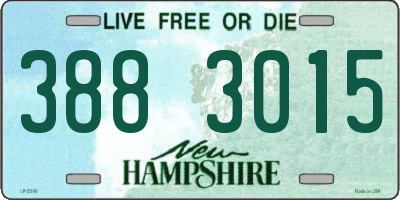 NH license plate 3883015