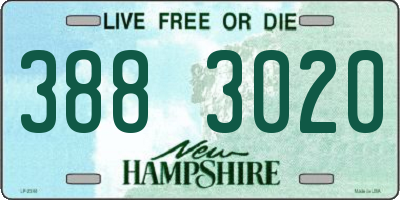 NH license plate 3883020