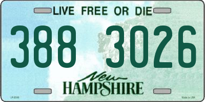 NH license plate 3883026