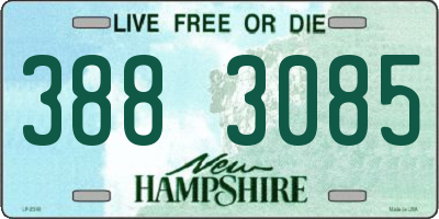 NH license plate 3883085