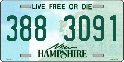 NH license plate 3883091