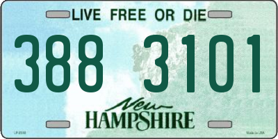 NH license plate 3883101