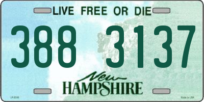 NH license plate 3883137