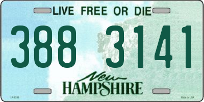 NH license plate 3883141