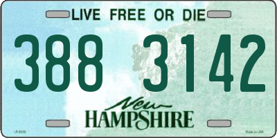 NH license plate 3883142