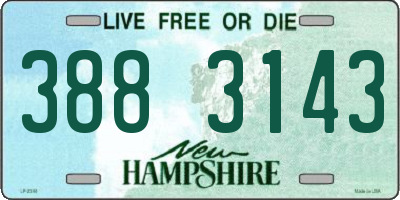 NH license plate 3883143