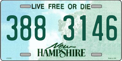 NH license plate 3883146