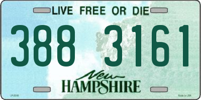 NH license plate 3883161