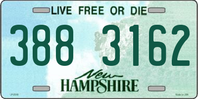 NH license plate 3883162