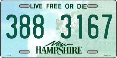 NH license plate 3883167