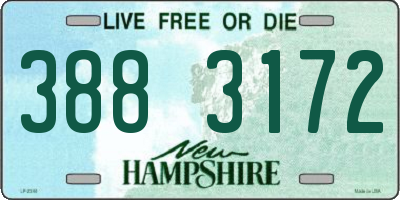 NH license plate 3883172