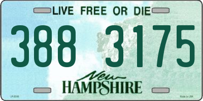NH license plate 3883175