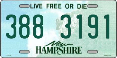 NH license plate 3883191