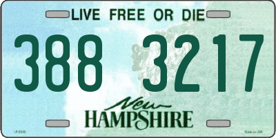 NH license plate 3883217