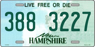 NH license plate 3883227