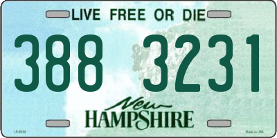 NH license plate 3883231