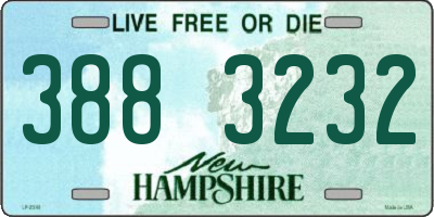 NH license plate 3883232