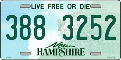 NH license plate 3883252