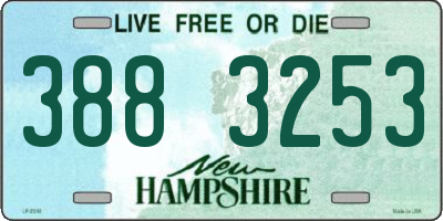 NH license plate 3883253