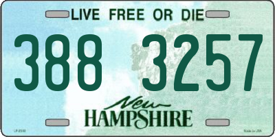NH license plate 3883257