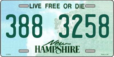 NH license plate 3883258