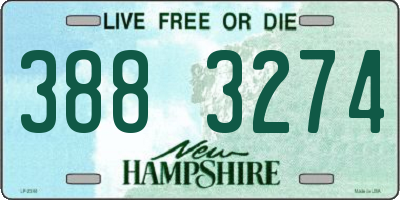 NH license plate 3883274
