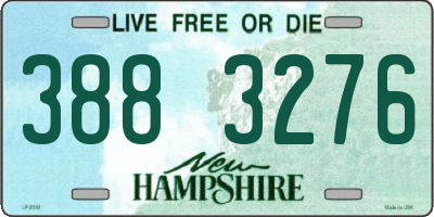 NH license plate 3883276