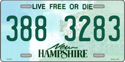 NH license plate 3883283
