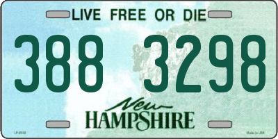 NH license plate 3883298