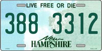 NH license plate 3883312