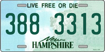 NH license plate 3883313