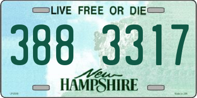 NH license plate 3883317