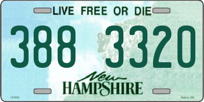 NH license plate 3883320