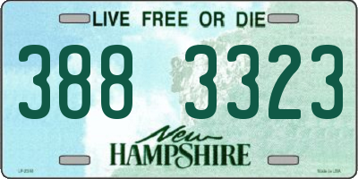 NH license plate 3883323