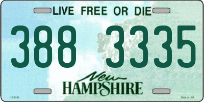 NH license plate 3883335