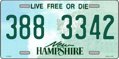 NH license plate 3883342