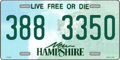 NH license plate 3883350