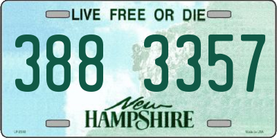 NH license plate 3883357