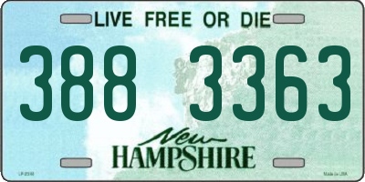NH license plate 3883363