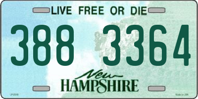 NH license plate 3883364