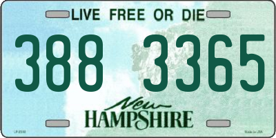 NH license plate 3883365