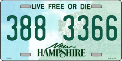 NH license plate 3883366