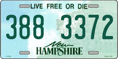 NH license plate 3883372