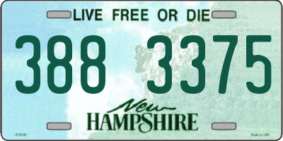 NH license plate 3883375