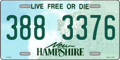 NH license plate 3883376